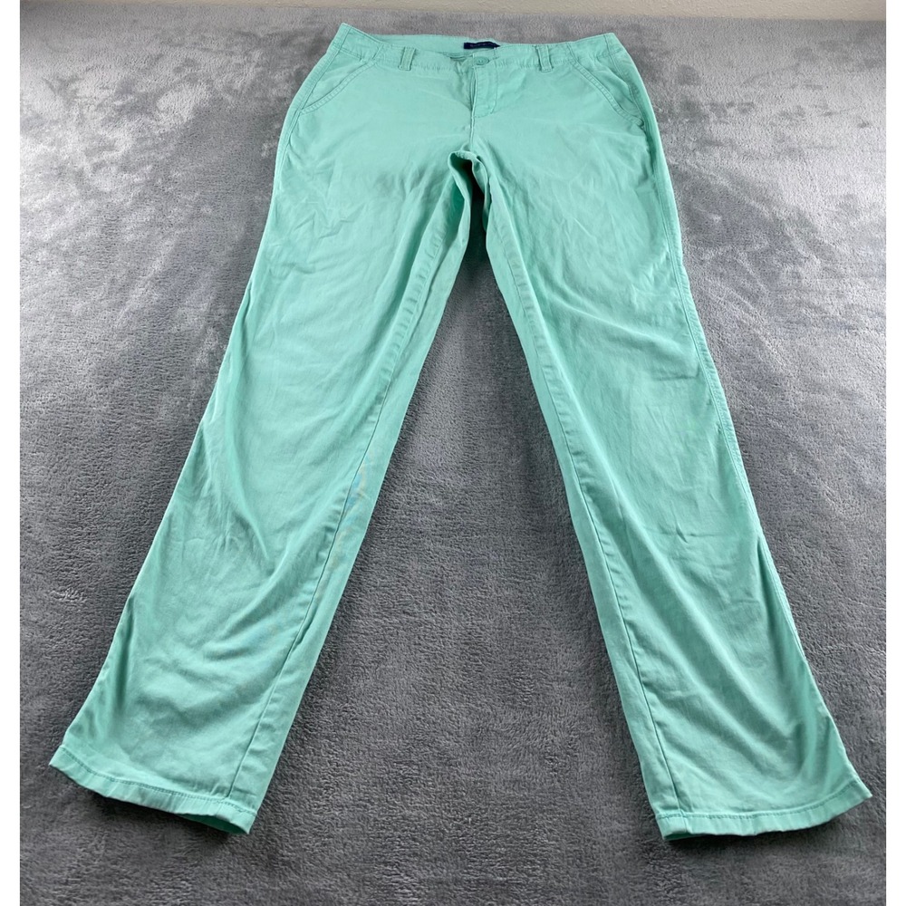 Bandolino Jeans Michele Mint Green Straight Leg Pants Womens 8 Cotton‎ Blend